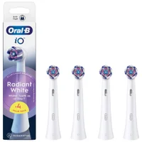 Oral-B iO Replacement Heads Radiant White Black 4 Pack - undefined undefined
