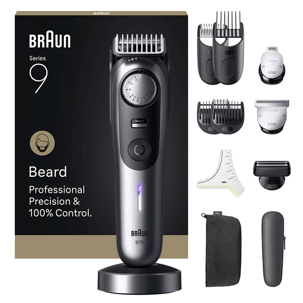 Braun Series 9 BT9560 Chrome Beard Trimmer Image 1