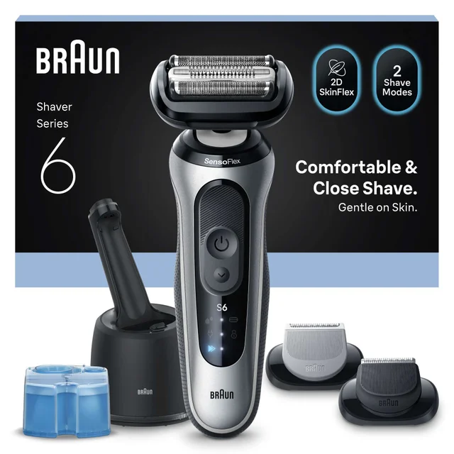 Braun Series Shavers Series 6 62-S7650CC Silver Electric Shaver