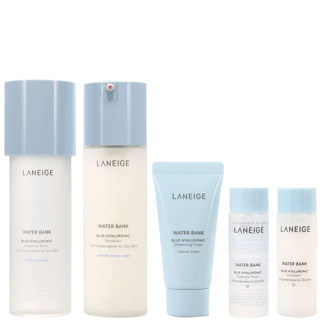 Laneige Water Bank Blue Hyaluronic 2 Step Essential Set For Combination to Oily Skin