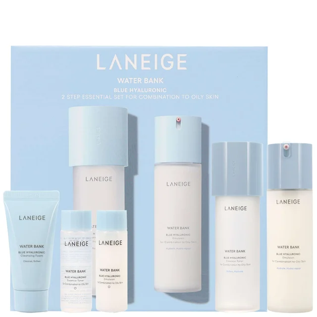 Laneige Water Bank Blue Hyaluronic 2 Step Essential Set For Combination to Oily Skin