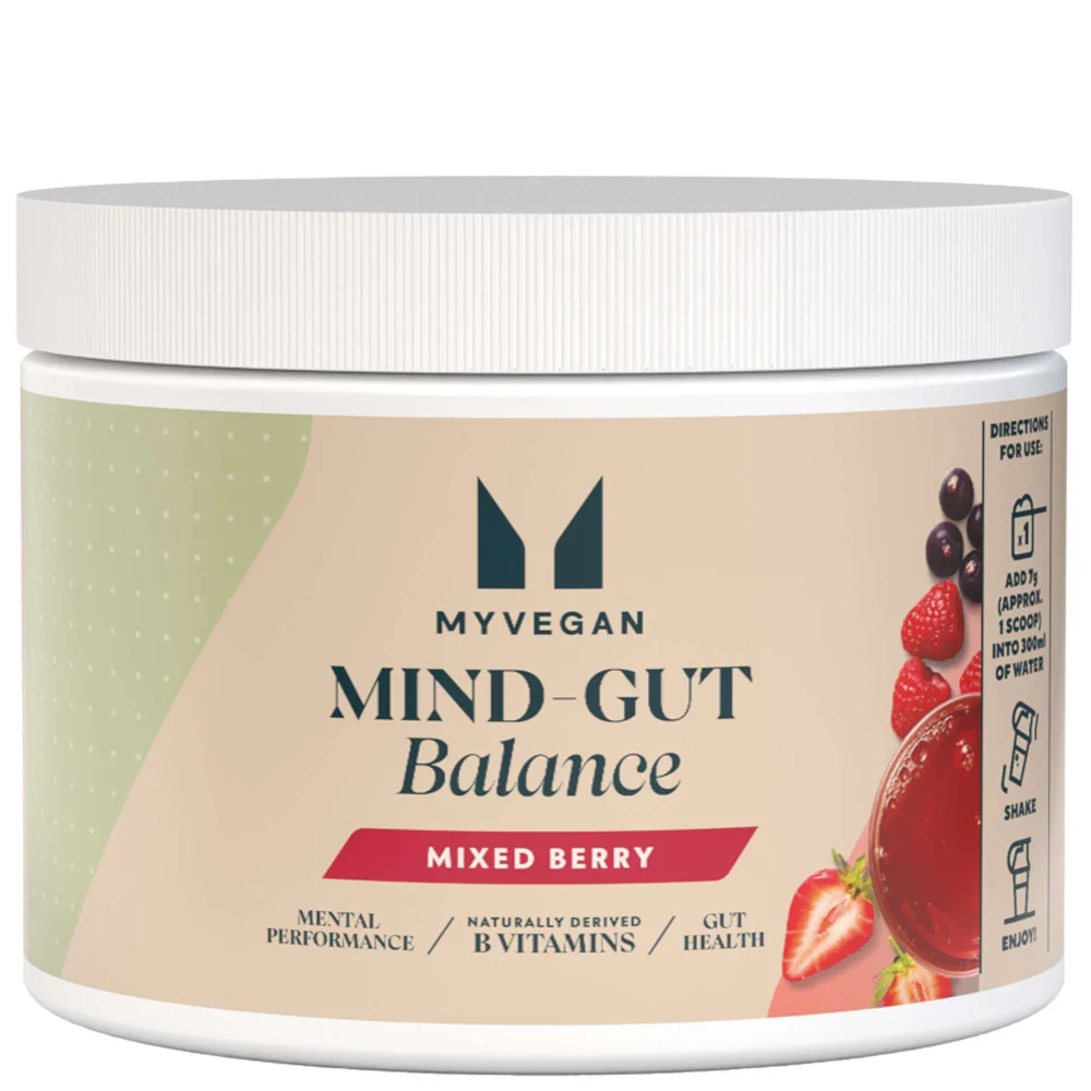 Myvegan Mind-Gut Balance Mixed Berry 210g Image 1