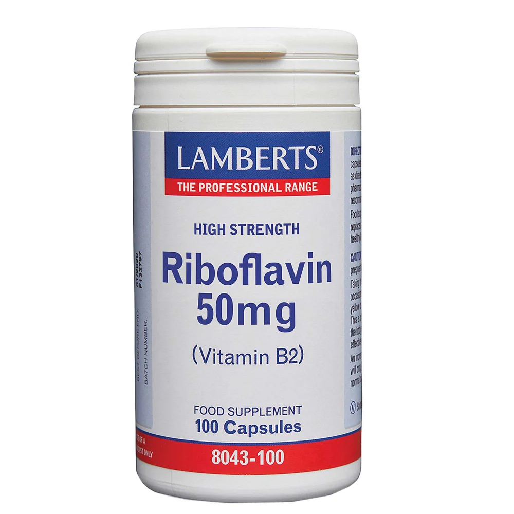 Lamberts Vitamins Riboflavin 50mg x 100 Capsules Image 1
