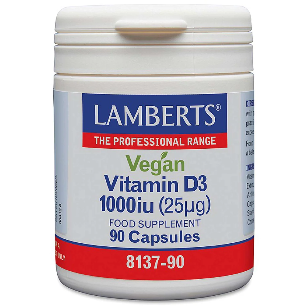 Lamberts Vegan D3 1000iu x 90 Capsules Image 1
