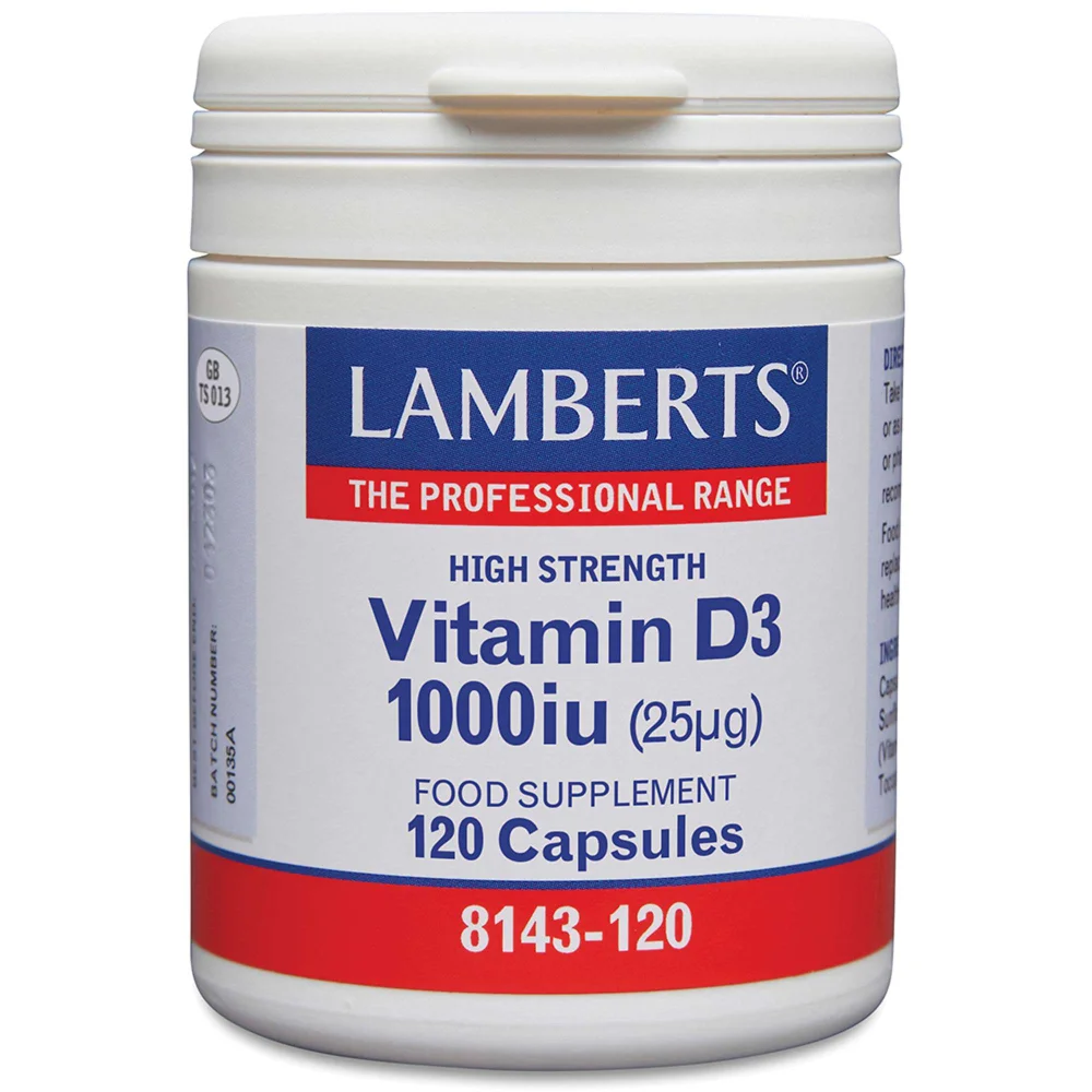 Lamberts Vitamins Vitamin D3 1000 iu x 120 Capsules Image 1