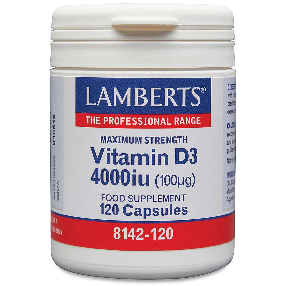 Lamberts Vitamin D3 4000 iu x 120 Capsules Image 1