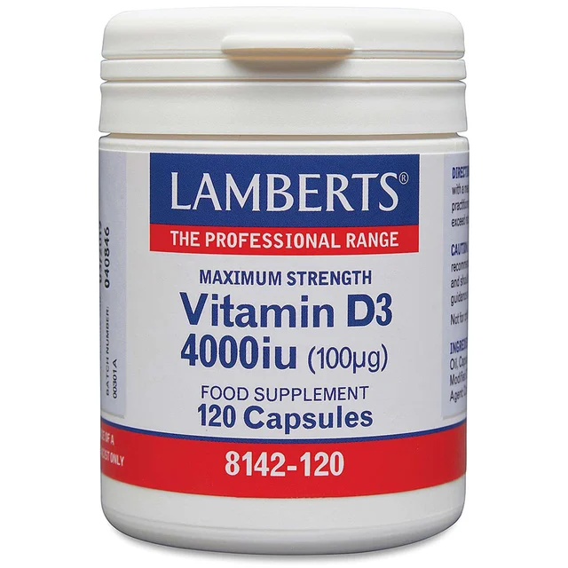 Lamberts Vitamin D3 4000 iu x 120 Capsules