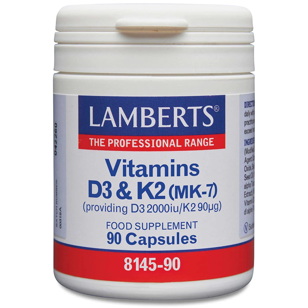 Lamberts Vitamin D3 2000iu and K2 x 90 Capsules Image 1