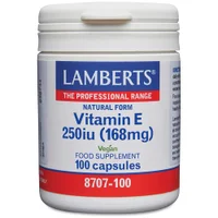 Lamberts Natural Vitamin E 250iu x 100 Capsules