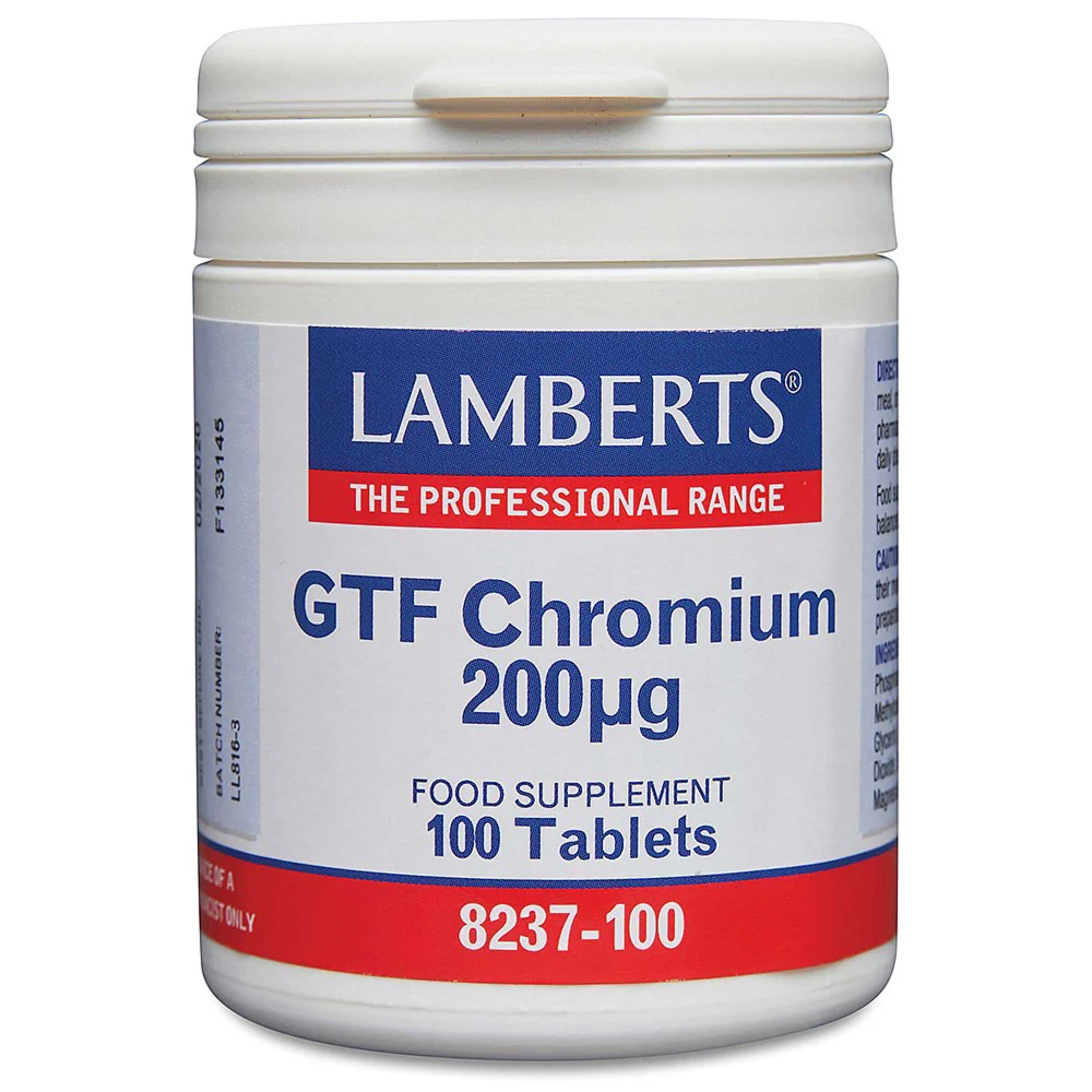 Lamberts GTF Chromium 200ug x 100 Tablets Image 1