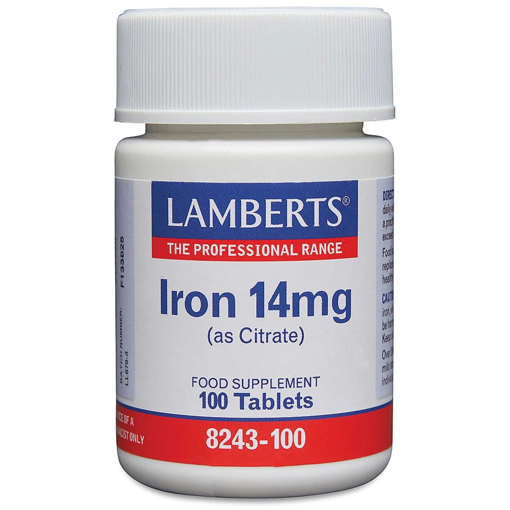 Lamberts Minerals Iron 14mg x 100 Tablets Image 1