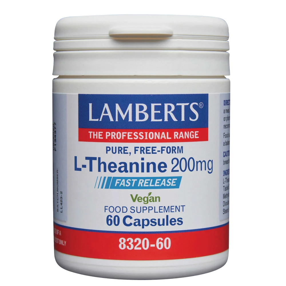 Lamberts Amino Acids L-Theanine 200mg x 60 Capsules Image 1