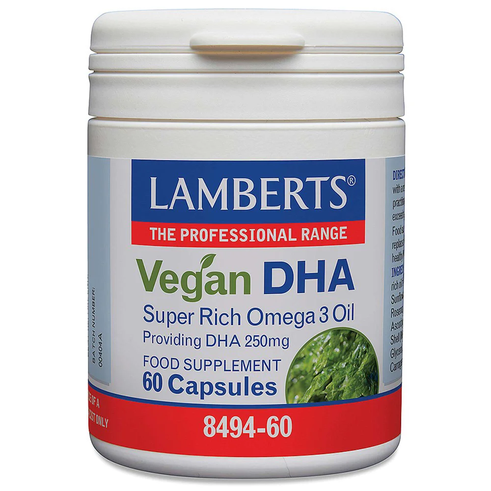 Lamberts Essential Fatty Acids Vegan DHA 250mg x 60 Tablets Image 1