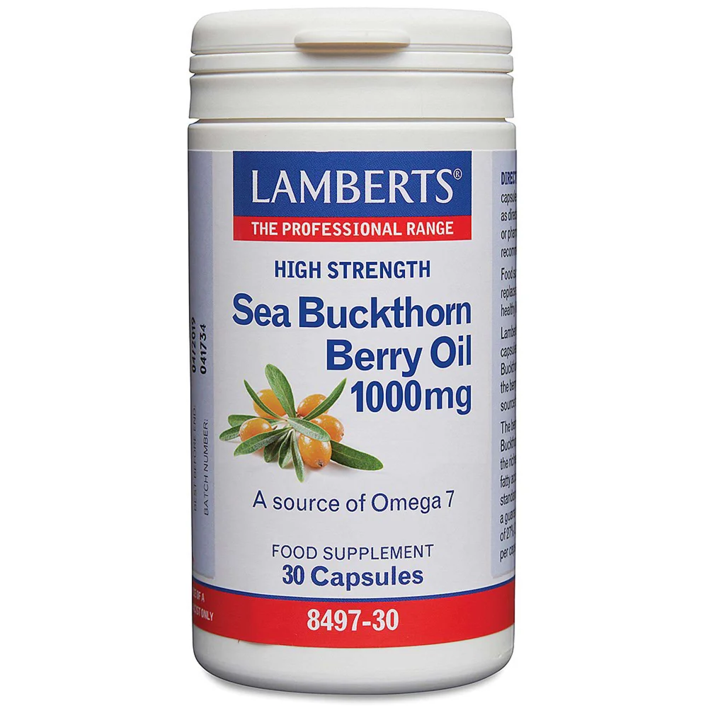 Lamberts Essential Fatty Acids Sea Buckthorn Berry Oil 1000mg x 30 Capsules Image 1
