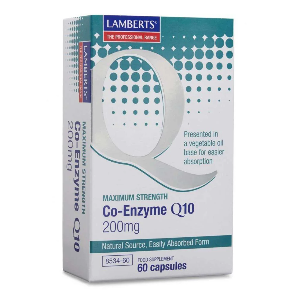 Lamberts Co Q10 Co-Enzyme Q10 200mg x 60 Capsules Image 1