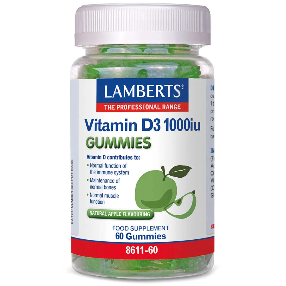 Lamberts Gummies Vitamin D3 1000iu x 60 Gummies Image 1
