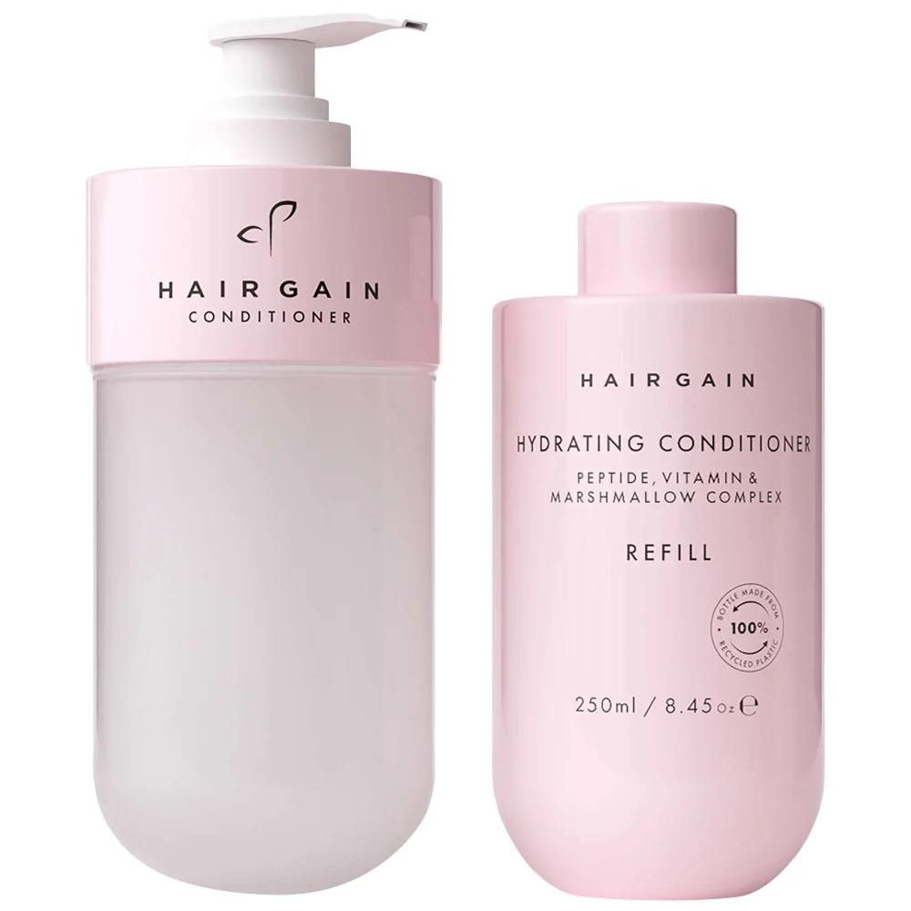 Hair Gain Hydrating Conditioner 250ml Refill and Bottle Starter Bundle Image 1