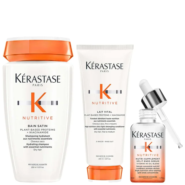 Kérastase Trio: Nutritive Root To Tip Hydrating Heroes Nourish and Smooth Bundle for Fine-Medium Dry Hair