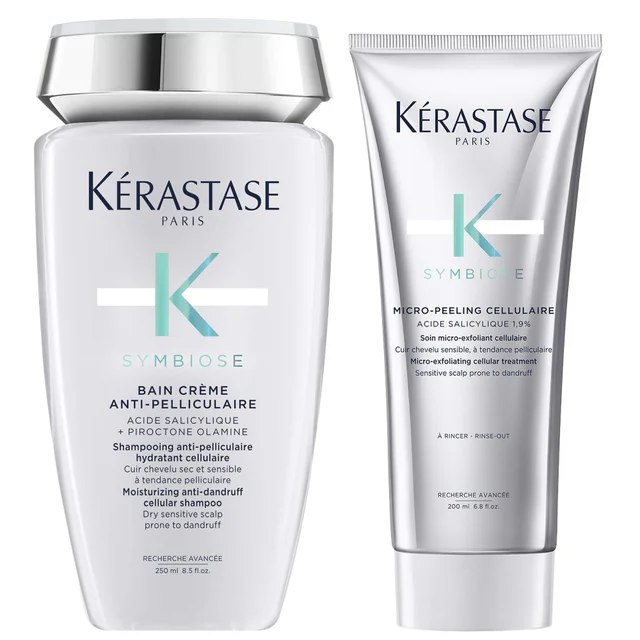 Kérastase Bundles Duo: Symbiose Moisturising Anti-Dandruff Cellular Shampoo 250ml & Treatment 200ml for Dry Scalps