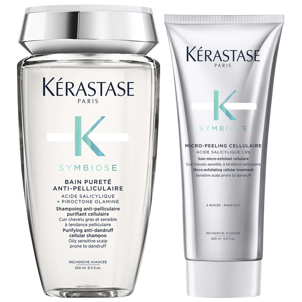 Kérastase Duo: Purifying Anti-Dandruff Cellular Shampoo 250ml & Treatment 200ml for Oily Scalps Image 1