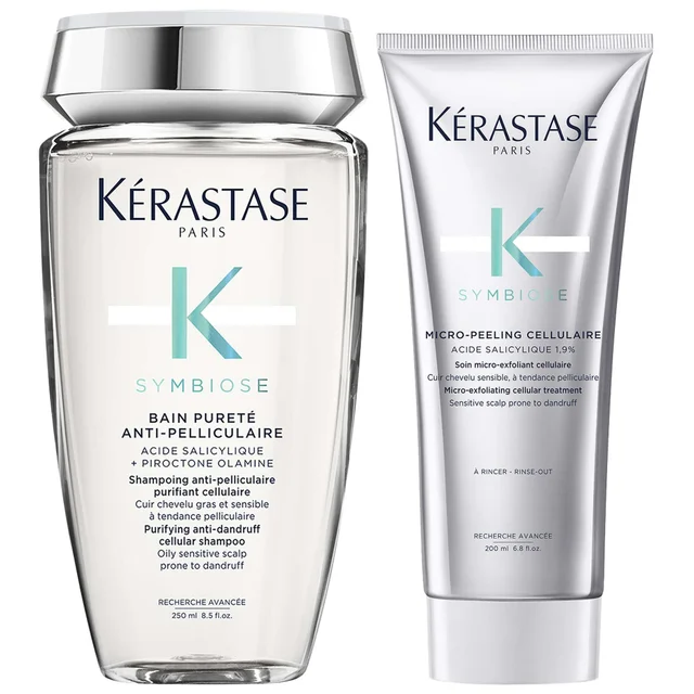 Kérastase Duo: Purifying Anti-Dandruff Cellular Shampoo 250ml & Treatment 200ml for Oily Scalps