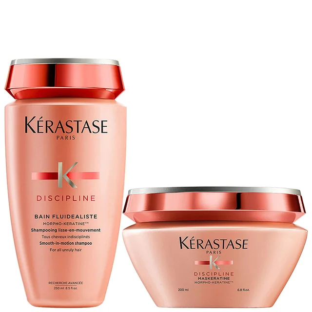 Kérastase Duo: Discipline Bain Fluidealiste 250ml & Anti-Frizz Masque 200ml for All Unruly Hair