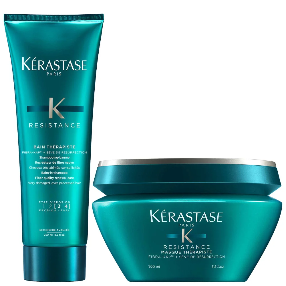Kérastase Duo: Bain Thérapiste: Balm-In Shampoo Fiber Quality Renewal Care 250ml & Masque 200ml Image 1