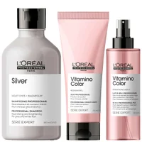 L'Oréal Professionnel Trio: Silver and Vitamino at Home Experts for Natural White/Grey Hair