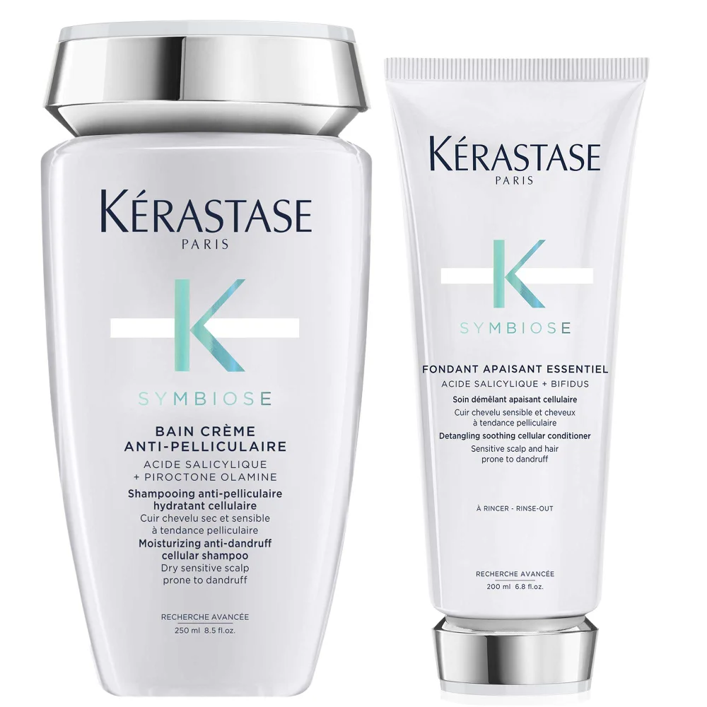 Kérastase Duo: Moisturising Anti-Dandruff Cellular Shampoo 250ml & Conditioner 200ml for Dry Scalp Image 1