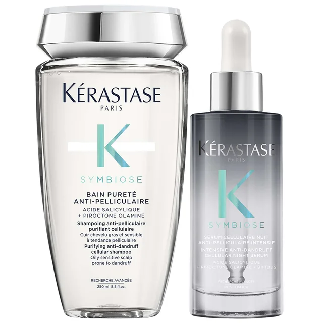 Kérastase Duo: Purifying Anti-Dandruff Cellular Shampoo 250ml & Night Serum 90ml for Oily Scalps