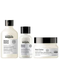 L'Oréal Professionnel Trio: Metal Detox Shampoo & Hair Mask with Mini Shampoo, Prevent Breakage & Colour Fade from Hard Water