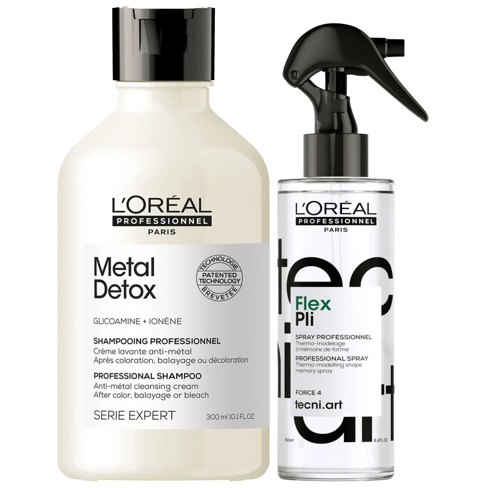 L'Oréal Professionnel Pros Favourites Duo: Metal Detox Shampoo & Tecni Art Pli Hair Volumising Memory Styling Spray Image 1