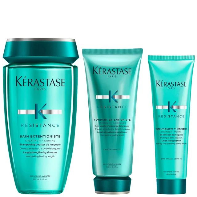 Kérastase Bundles Trio: Strengthening Shampoo 250ml, Conditioner 200ml & Gel Cream 150ml for Healthy-Looking Lengths