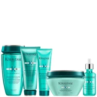 Kérastase Set: Strengthening Shampoo, Conditioner, Gel Cream, Masque & Serum for Healthy-Looking Lengths - undefined undefined