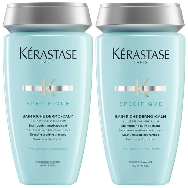 Kérastase Duo: Specifique Bain Riche Dermo-Calm: Cleansing Soothing Shampoo x 2 250ml