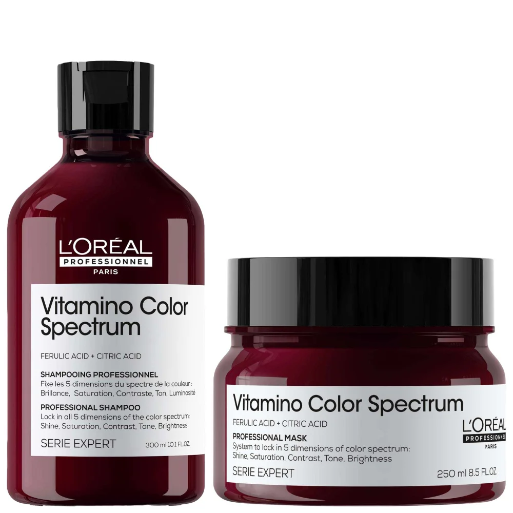 L'Oréal Professionnel Duo: Vitamino Color Spectrum Shampoo 300ml and Rinse Off Hair Mask 250ml for Coloured Hair Image 1