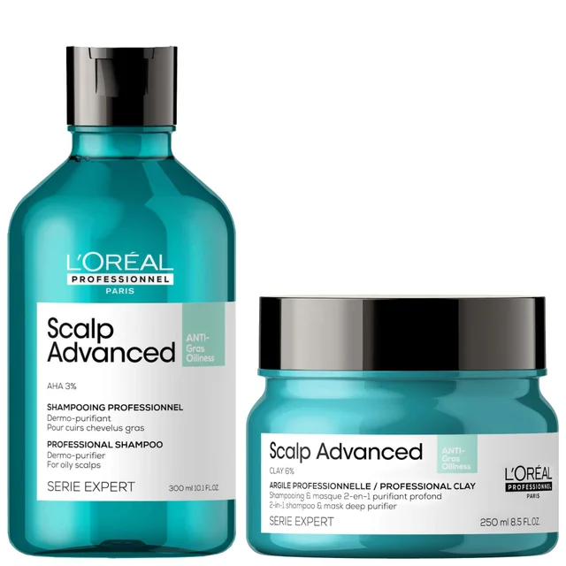 L'Oréal Professionnel Duo: Serié Expert Scalp Advanced Anti-Oiliness Hair Shampoo and Mask