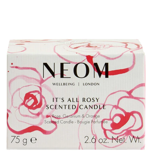 Neom Wellbeing London It's All Rosy Travel Candle 75g