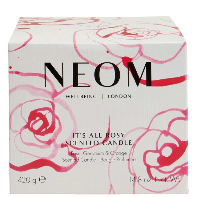 Neom Wellbeing London It's All Rosy 3 Wick Candle 420g