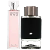 Calvin Klein Duo: Eternity Moment Eau de Parfum 100ml & Montblanc Explorer Eau de Parfum Spray 100ml - undefined undefined