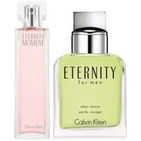 Calvin Klein Duo: Eternity Moment Eau de Parfum 100ml & Eternity For Men Aftershave Splash 100ml - undefined undefined