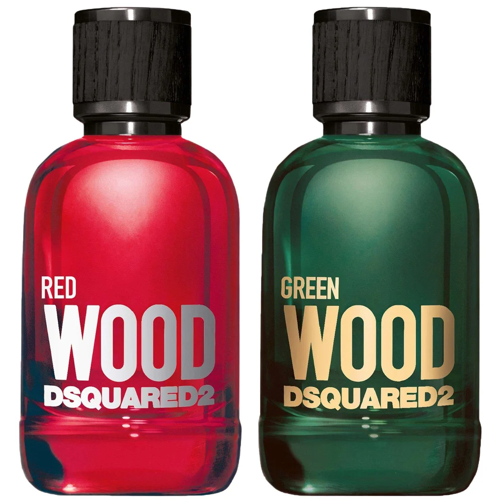 Dsquared2 Bundles Duo: Red Wood Eau de Toilette Spray 100ml & Green Wood Eau de Toilette Spray 100ml Image 1