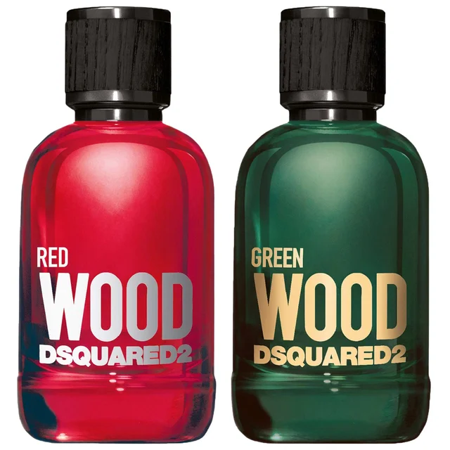 Dsquared2 Bundles Duo: Red Wood Eau de Toilette Spray 100ml & Green Wood Eau de Toilette Spray 100ml