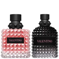 Valentino Duo: Donna Born In Roma Eau de Parfum Spray 100ml & Born in Roma Uomo Eau de Toilette Spray 100ml - undefined undefined