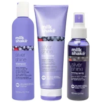 milk_shake Trio: Silver Shine Shampoo 300ml, Conditioner 250ml & Toning Spray 100ml - undefined undefined