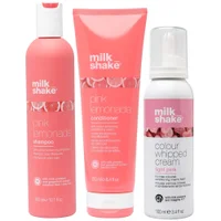 milk_shake Trio: Pink Lemonade Shampoo 300ml, Conditioner 250ml & Whipped Cream Light Pink 100ml - undefined undefined