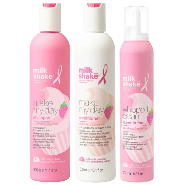 milk_shake Trio: Go Pink Shampoo 300ml, Conditioner 300ml & Conditioning Whipped Cream 200ml