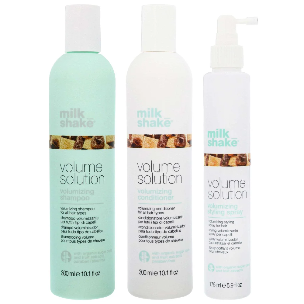 milk_shake Trio: Volume Solution Shampoo 300ml, Conditioner 300ml & Styling Spray 175ml Image 1