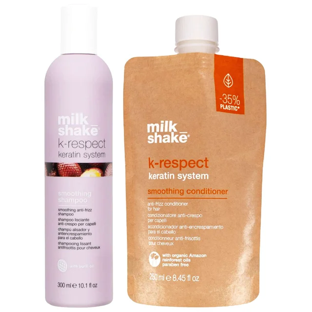 milk_shake Duo: K-Respect Smoothing Shampoo 300ml & Conditioner 250ml