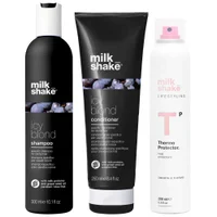 milk_shake Trio: Icy Blonde Shampoo 300ml, Conditioner 250ml & Thermo Protector Spray 200ml